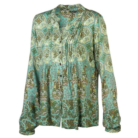 Prana Evelyn Button Down Blouse M - Picture 1 of 7